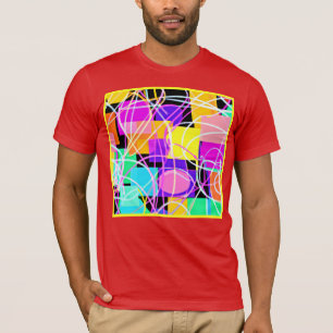 Einzigartige und farbenfrohe Neonmuster Kunst T-Shirt