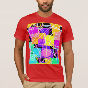 Einzigartige und farbenfrohe Neonmuster Kunst T-Shirt