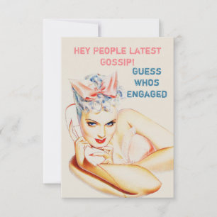 Einzigartige und lustige Verlobungsankündigung Einladung