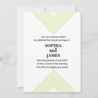 Einzigartige und minimalistische Hochzeit Einladung