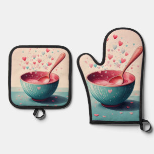 Einzigartige und moderne Designs Ofen-Mitt und Pot Ofenhandschuh & Topflappen-Set