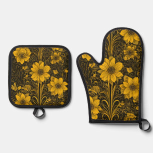 Einzigartige und moderne Designs Ofen-Mitt und Pot Ofenhandschuh & Topflappen-Set
