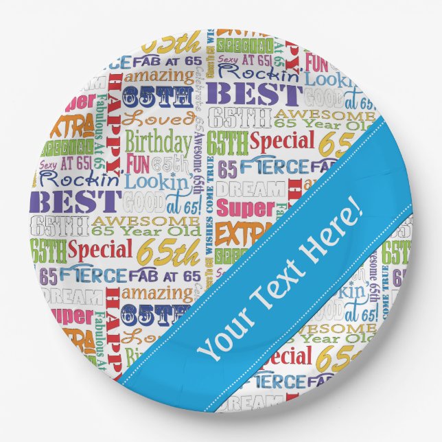 Einzigartige und Special-65. Pappteller (Vorderseite)