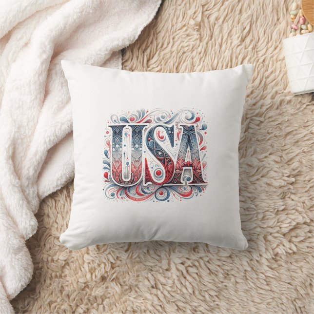 Einzigartige USA Kissen (Decke)