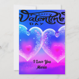 Einzigartige Valentine Abstrakte und lebendige Kar Feiertagskarte