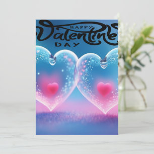 Einzigartige Valentine Abstrakte und lebendige Kar Feiertagskarte