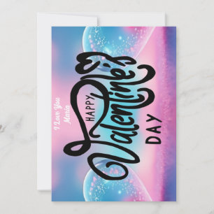 Einzigartige Valentinstag-Abstrakt-Bunte-und-Leben Feiertagskarte