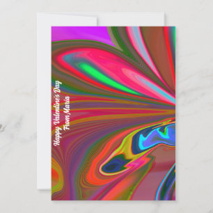 Einzigartige Valentinstag-Abstrakt-Bunte-und-lebha Feiertagskarte