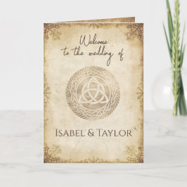 Einzigartige Viking Wedding Program Card Karte