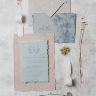 Einzigartige Vintage Bluebell-Reverie-Hochzeitsein Einladung