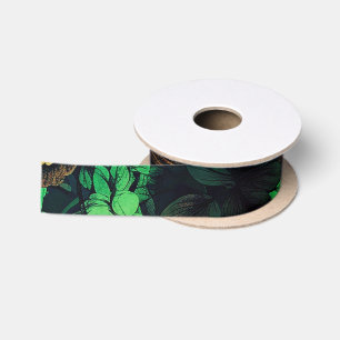 Einzigartige Vintage-Blumenmuster Satinband