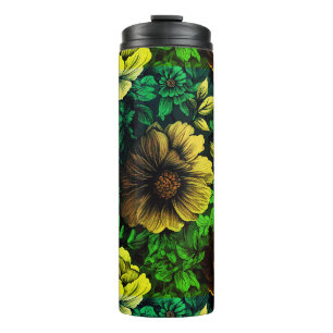 Einzigartige Vintage-Blumenmuster Thermosbecher