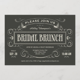 Einzigartige Vintage Bridal Brunch Einladungen