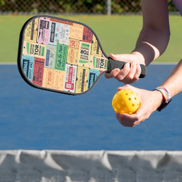 Einzigartige Vintage Cenima-Tickets Klassisch Pickleball Schläger