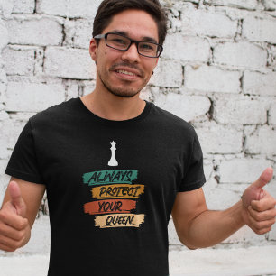 Einzigartige Vintage-Schachkönigin Lustige Aussage T-Shirt
