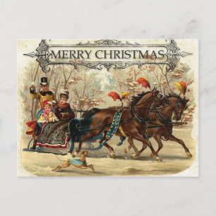 Einzigartige Vintage-Weihnachtskarte: Eine Zeitlos Postkarte