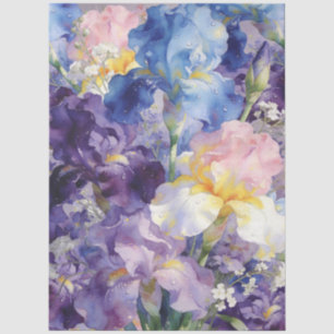 Einzigartige Wasserfarbe Blumen Möbel Decoupage Seidenpapier