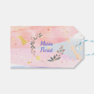 Einzigartige Wasserfarbe Moderne Visitenkarte Geschenkanhänger