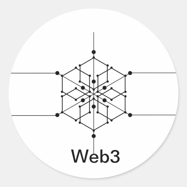 Einzigartige Web3-Aufkleber Runder Aufkleber (Vorderseite)