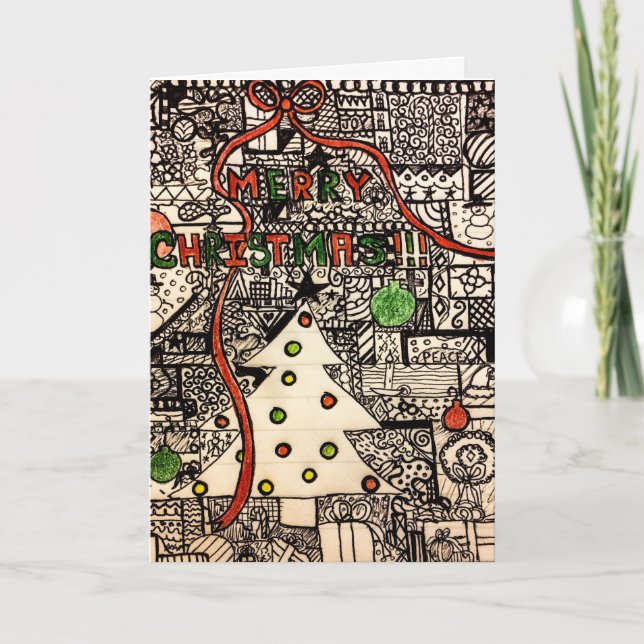 Einzigartige Weihnachtskarte Feiertagskarte (Vorderseite)