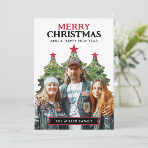 Einzigartige Weihnachtskarte mit Foto und Kalender Feiertagskarte