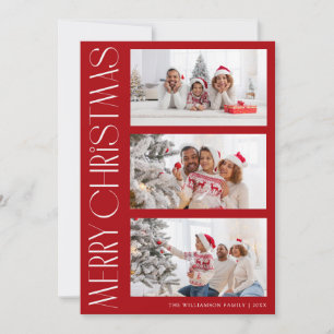 Einzigartige Weihnachtskarte mit mehreren Fotos Feiertagskarte