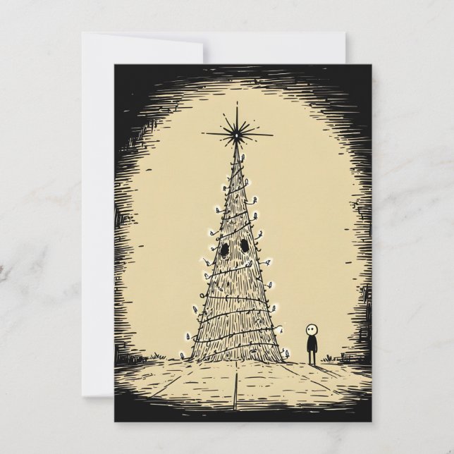 Einzigartige Weihnachtskarten Feiertagskarte (Vorderseite)