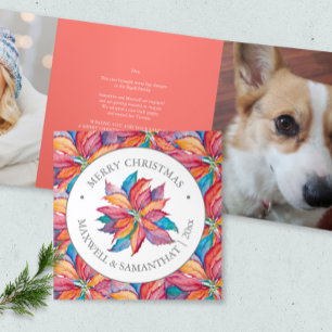 Einzigartige Weihnachtskarten für das Foto Dreifach Gefaltete Urlaubskarte