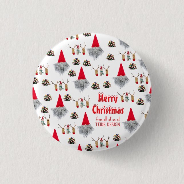 Einzigartige Weihnachtskundengeschenkknöpfe Button (Vorderseite)