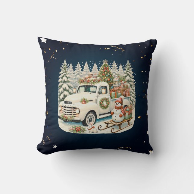 Einzigartige Weihnachtslandschaft Kissen (Vorderseite)