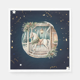 Einzigartige Weihnachtslandschaft Serviette