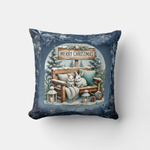 Einzigartige Weihnachtsszenerie Papier Teller Kissen