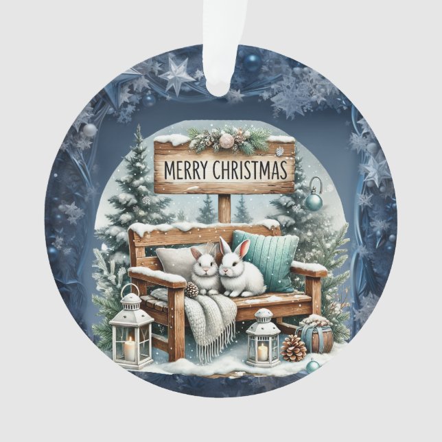 Einzigartige Weihnachtsszenerie Papier Teller Ornament (Vorderseite)