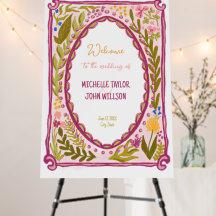 Einzigartige whimsical florale skurrile Doodle-Han