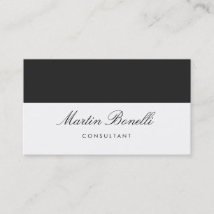 Einzigartige White Gray Modern Consultant Business Visitenkarte