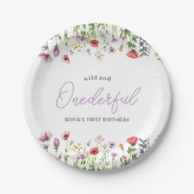 Einzigartige Wildblumen-Einstandstags-Teller aus P