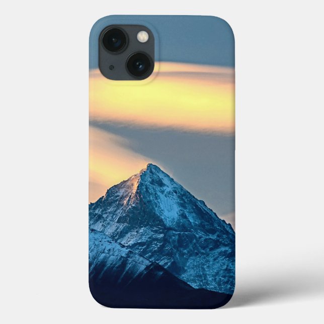 Einzigartige Wolken über schneebedeckte Berge Case-Mate iPhone Hülle (Rückseite)