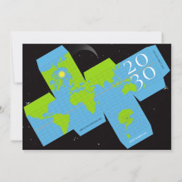 Einzigartige World Globe Interactive Holiday Card Feiertagskarte