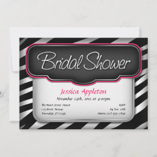 Einzigartige Zebra Print Bridal Dusche Einladungen