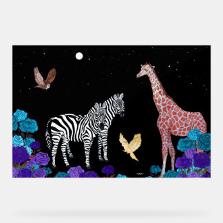 Einzigartige Zebras Acrylschild
