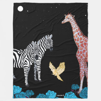 Einzigartige Zebras Fleecedecke