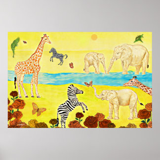 Einzigartige Zebras Poster