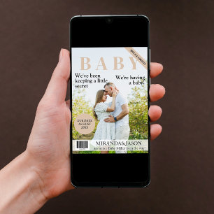 Einzigartige Zeitschrift Style Foto Pregnancy Ankü Einladung