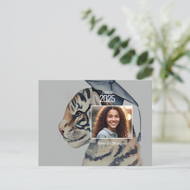 Einzigartiger Abschluss Ankündigung Postkarte (Stehend Vorderseite)