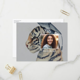 Einzigartiger Abschluss Einladung Postkarte mit QR