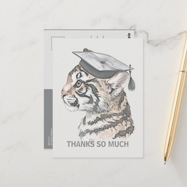 Einzigartiger Abschluss Vielen Dank Postcard Postkarte (Vorderseite/Rückseite Beispiel)