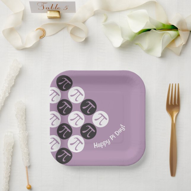 Einzigartiger Abstrakter Pi-Papierteller Pappteller (Hochzeit)