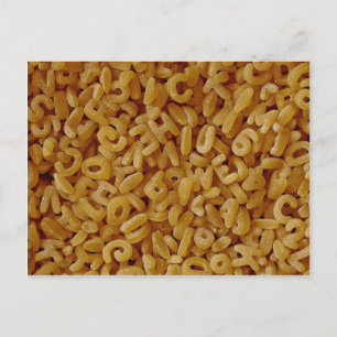 Einzigartiger alphabetischer Hintergrund Postkarte