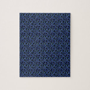 Einzigartiger, Angesagter Geometric Blue Cyan Gray Puzzle