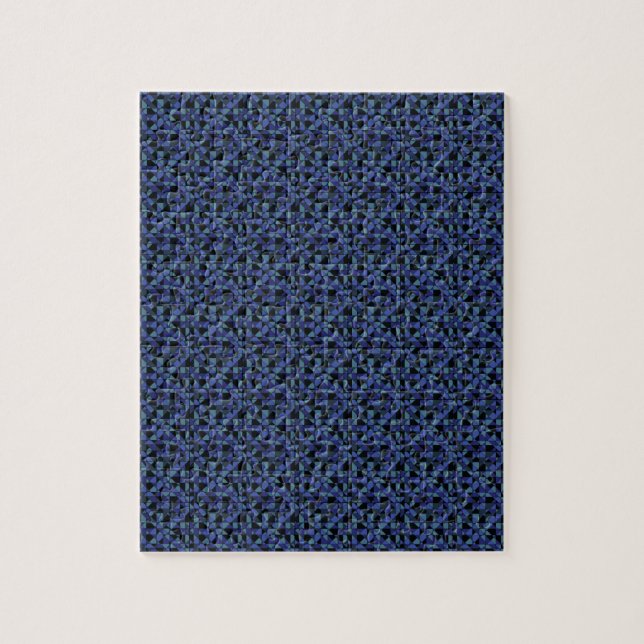 Einzigartiger, Angesagter Geometric Blue Cyan Gray Puzzle (Vertikal)